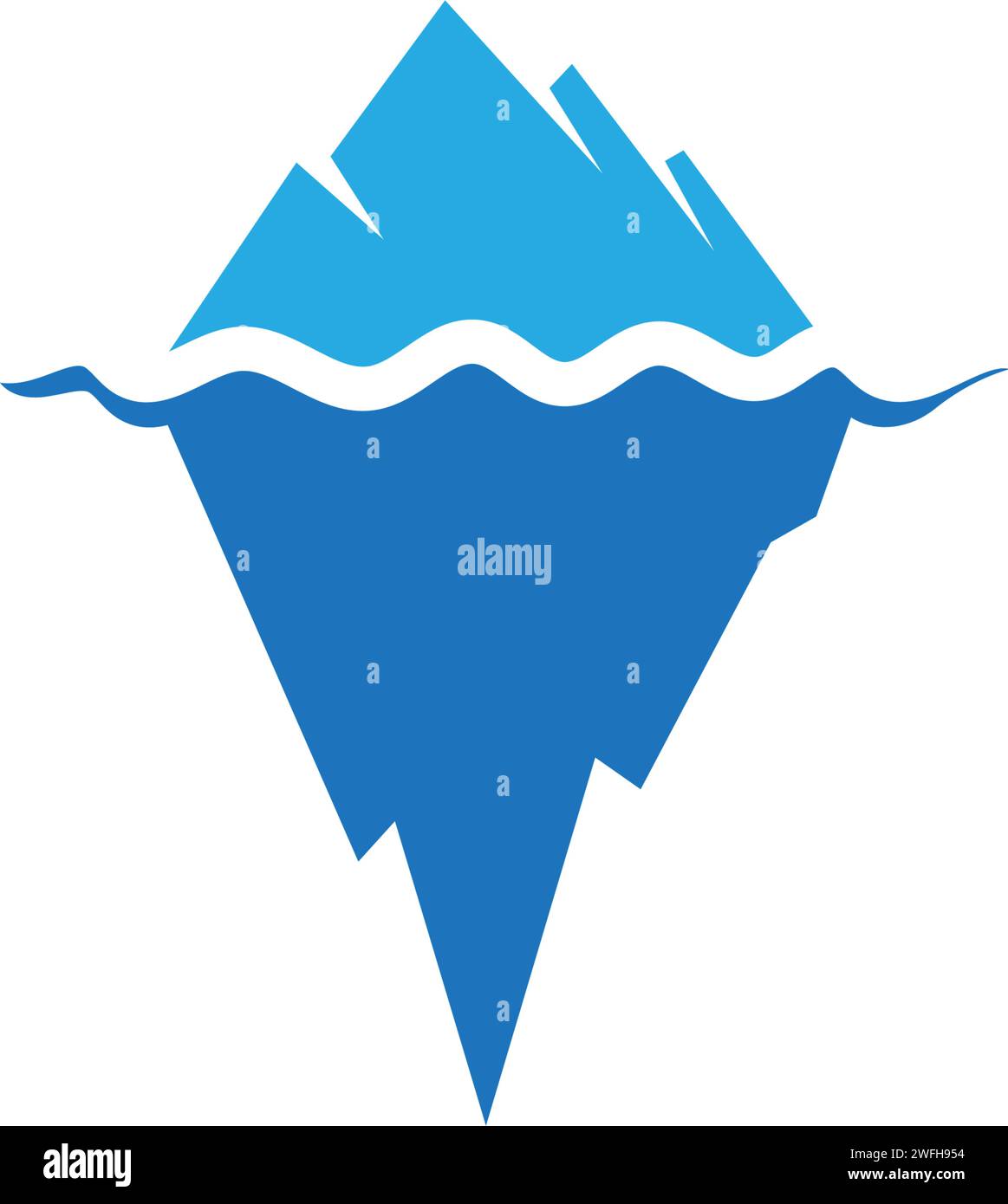 Iceberg illustrazione vettoriale icona del modello di progettazione Illustrazione Vettoriale