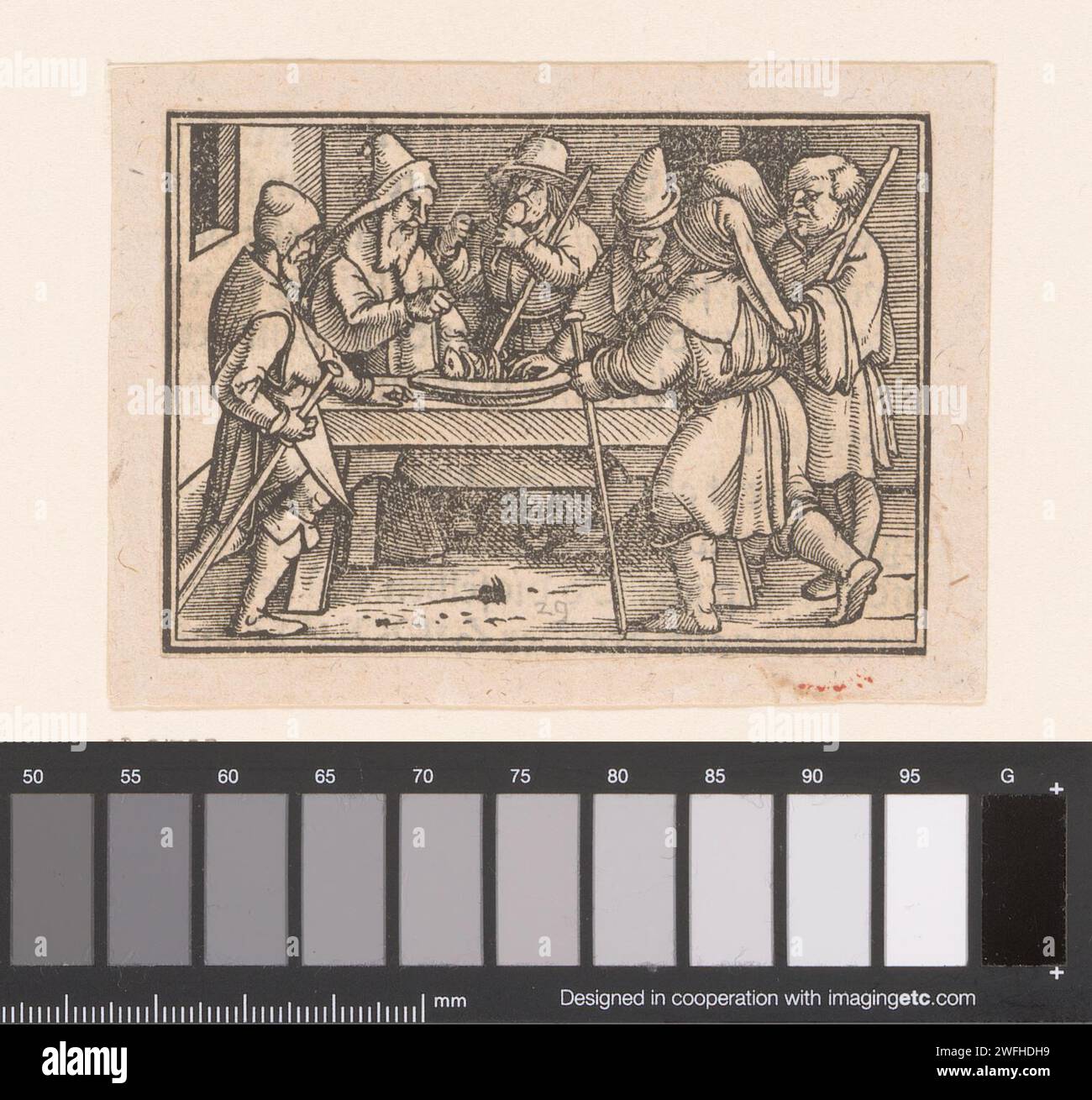 Pesach, anonimo, dopo Hans Holbein (II), carta stampata del 1522 'Pesah', Pasqua  religione ebraica Foto Stock