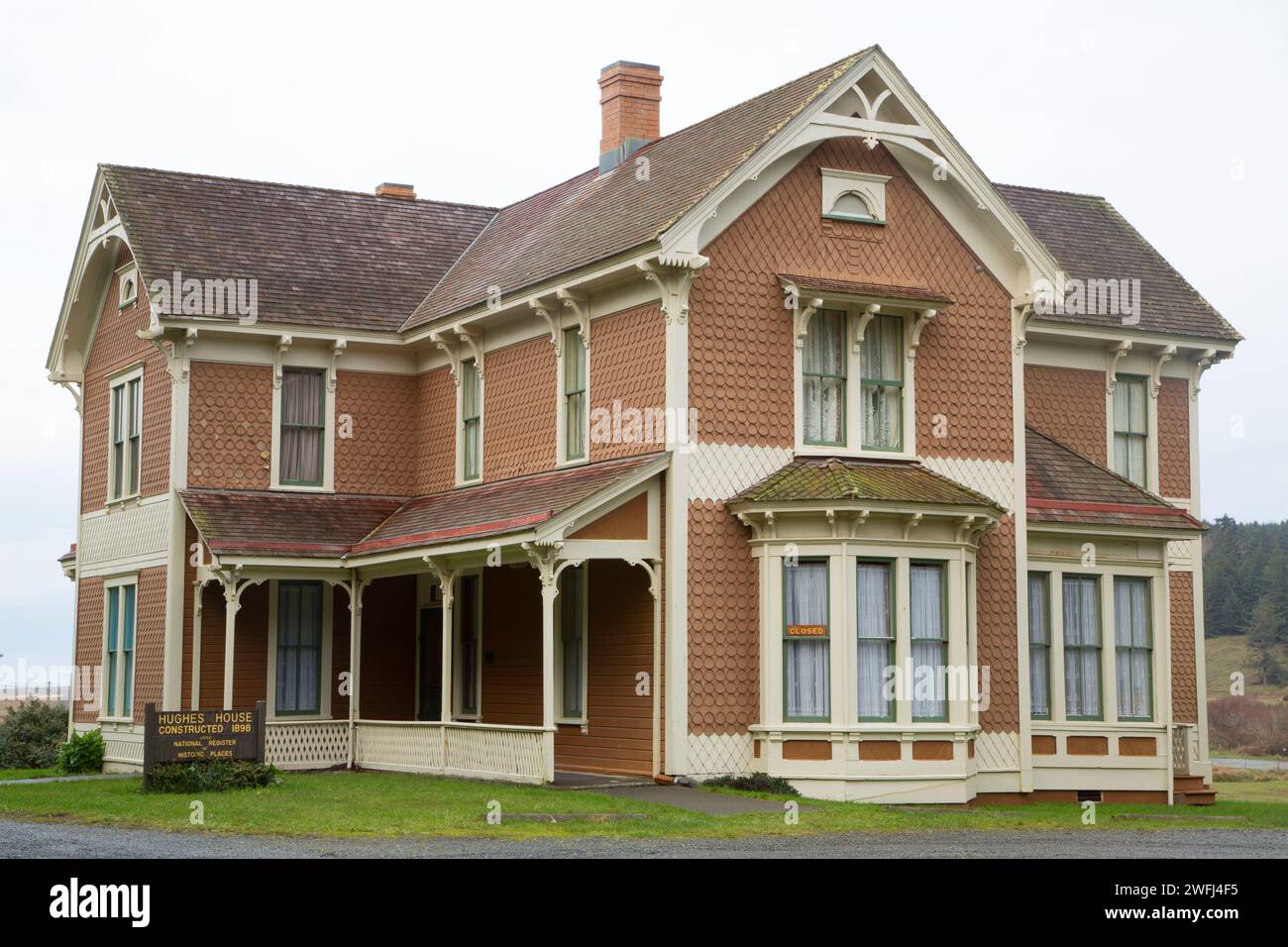 Casa Hughes (costruito 1898), Cape Blanco parco statale, Oregon Foto Stock