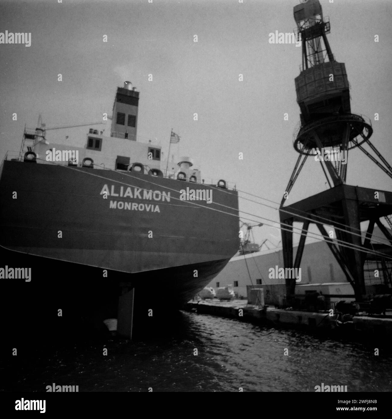 Altered Photography, Shipyard, Ermopouli, Syros Island, Cyclades, Grecia Foto Stock