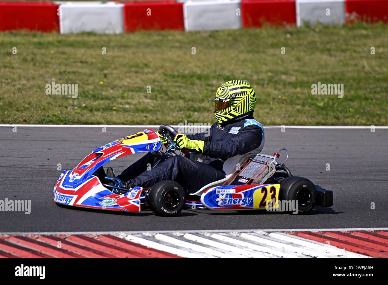 Circuito di go-kart Kartodromo Cremona Circuit Foto Stock