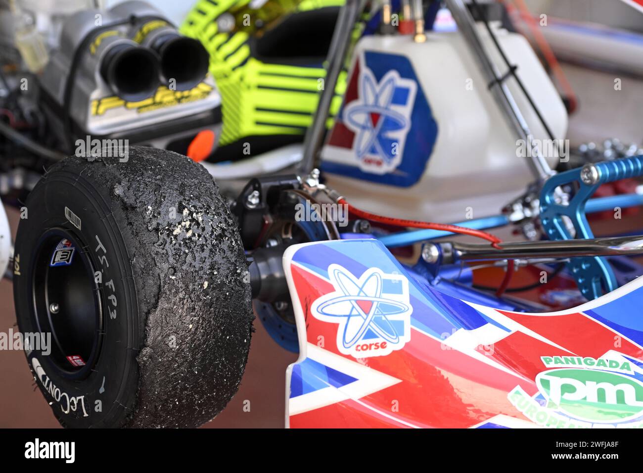 Circuito di go-kart Kartodromo Cremona Circuit Foto Stock