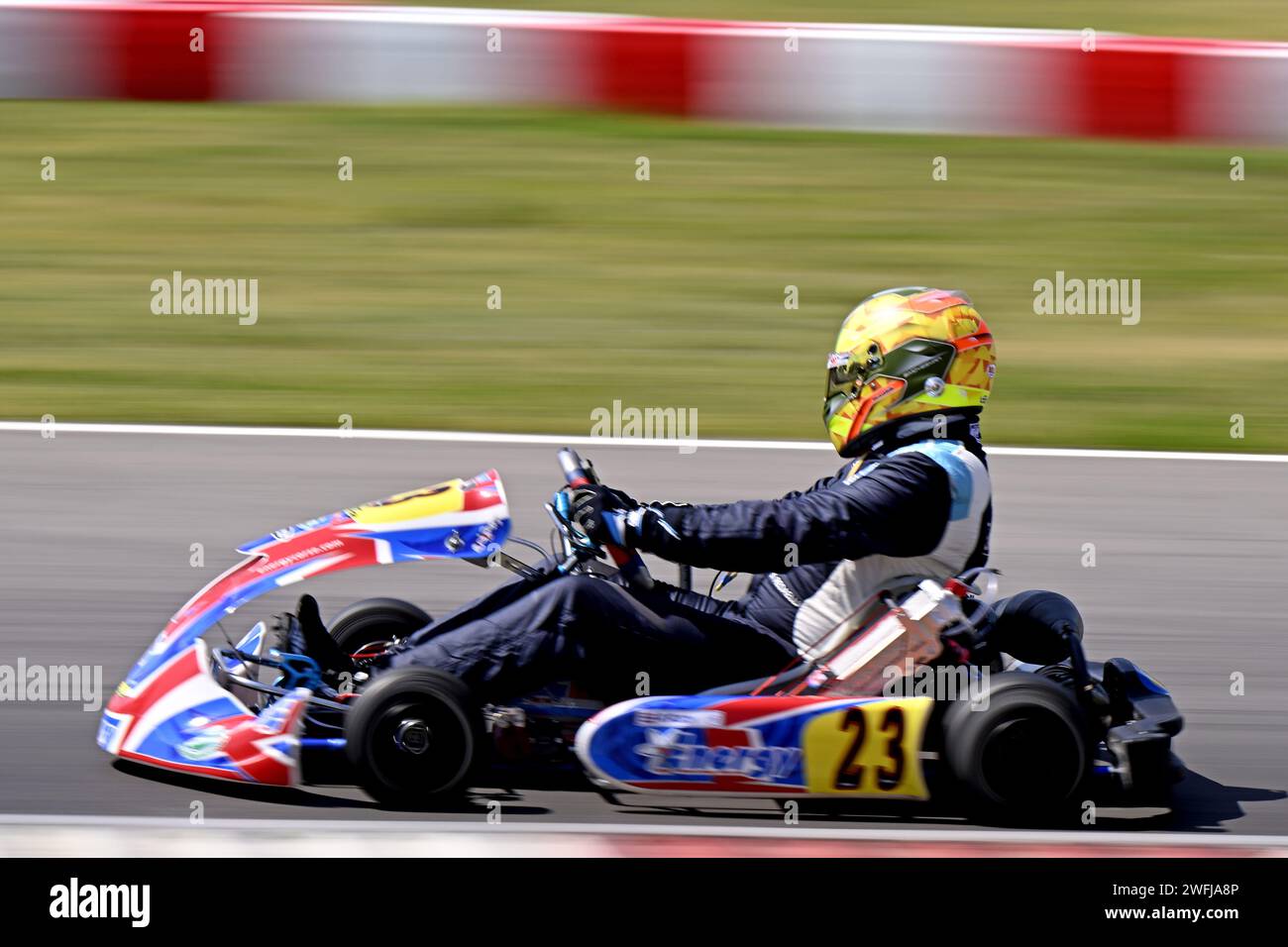 Circuito di go-kart Kartodromo Cremona Circuit Foto Stock