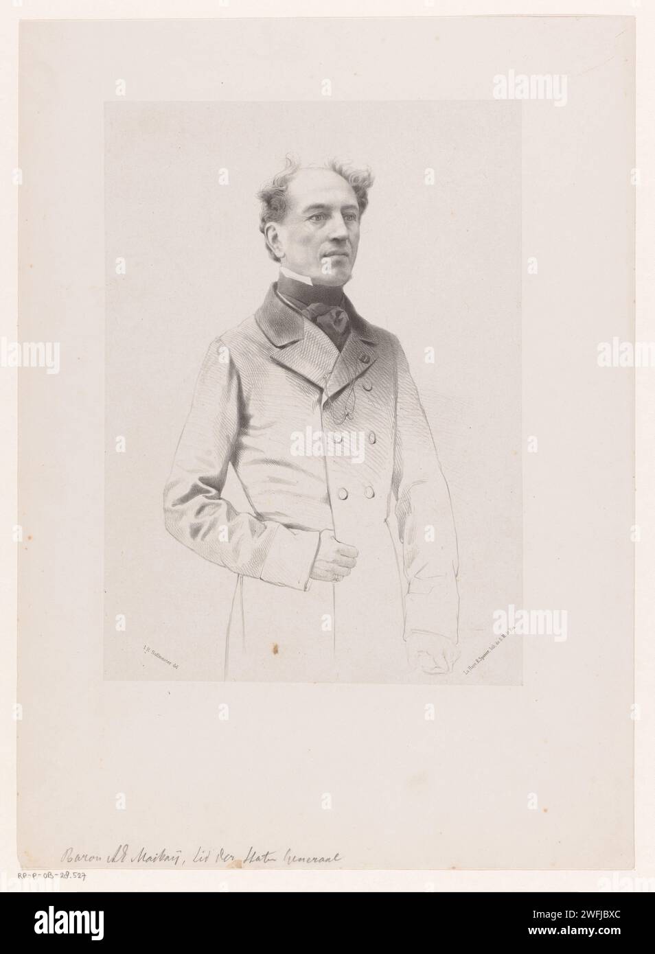 PortraT van Aeneas Mackay, Johan Hendrik Hoffmeister, 1851 - c. 1883 stampatore: Netherlandsprinter: The Hague paper. persone storiche (+ ritratto lungo tre quarti) Foto Stock