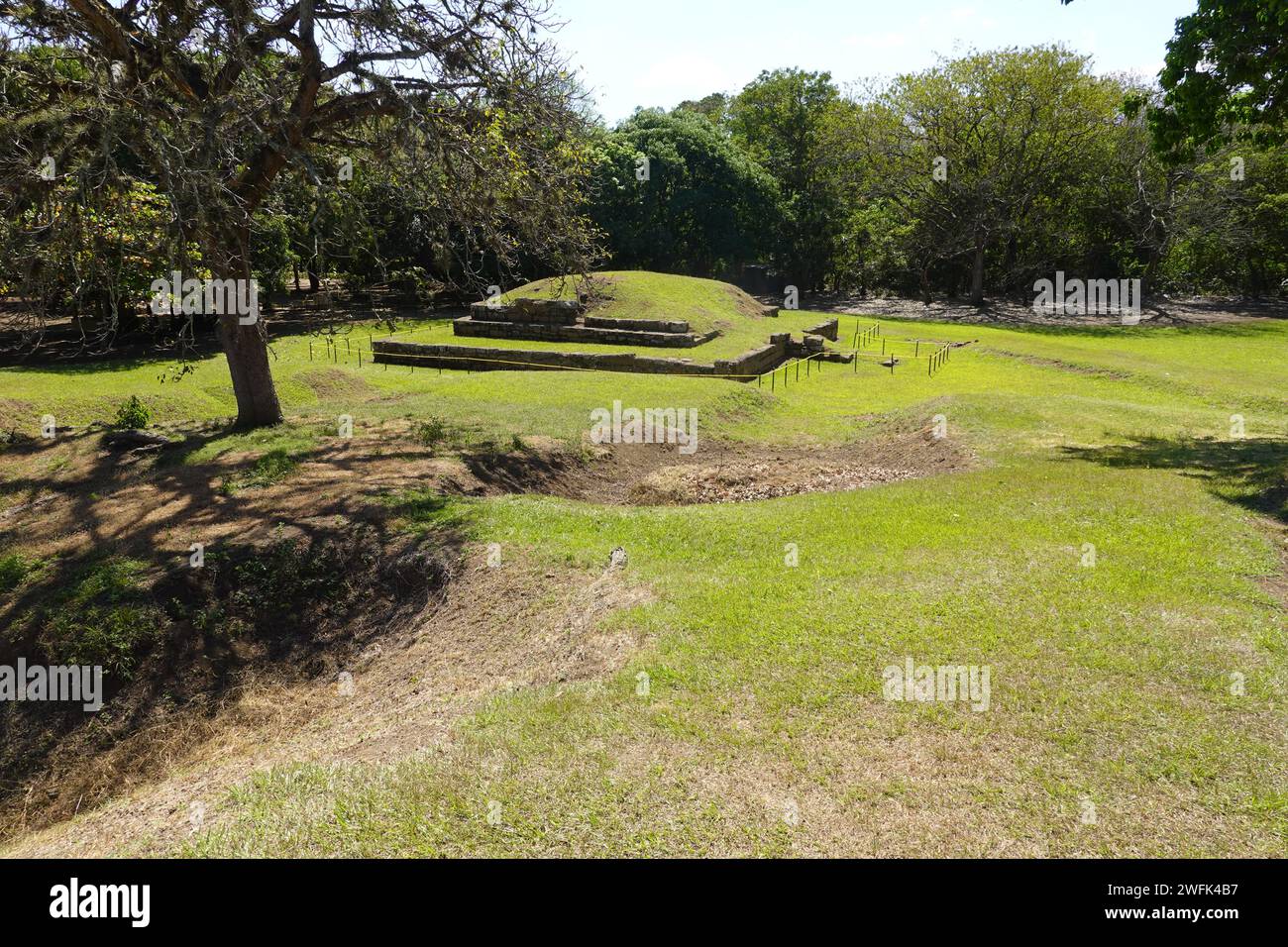 Parco archeologico di San Andre, uno dei più grandi centri pre-ispanici di El Salvador, America centrale Foto Stock