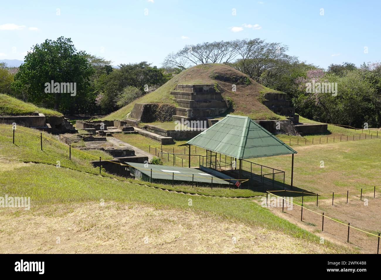 Parco archeologico di San Andre, uno dei più grandi centri pre-ispanici di El Salvador, America centrale Foto Stock
