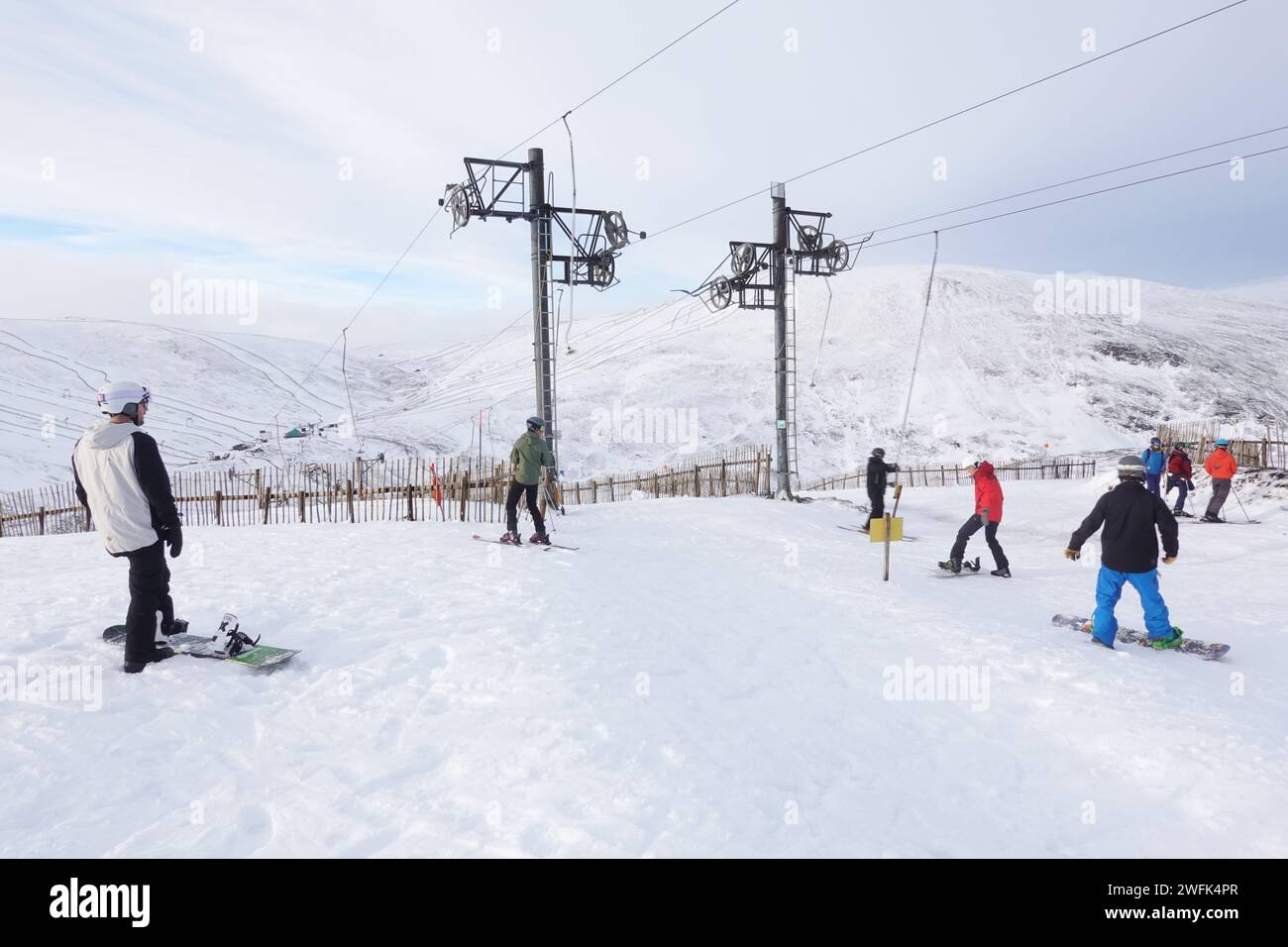 Glenshee, la più grande stazione sciistica della Scozia, Cairngorms, Glenshee Foto Stock