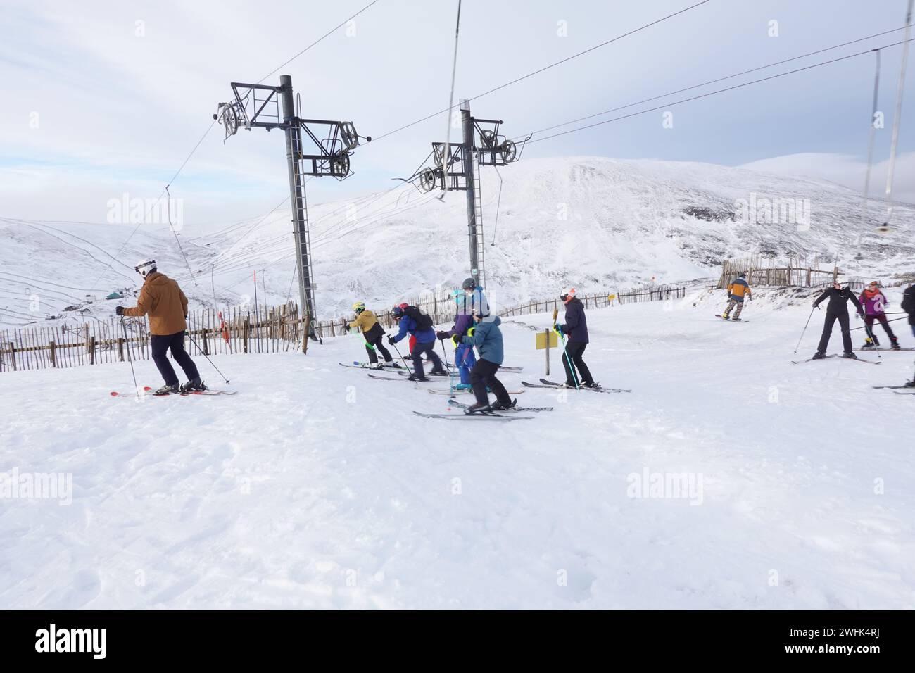 Glenshee, la più grande stazione sciistica della Scozia, Cairngorms, Glenshee Foto Stock