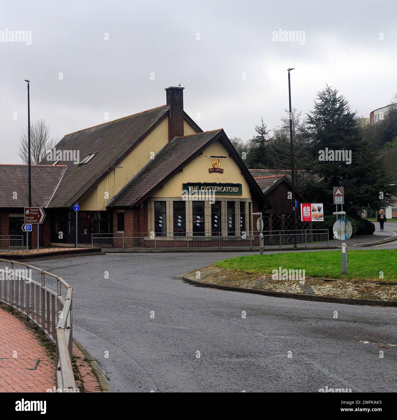 La casa pubblica di Oystercatcher, Cardiff. Preso l'inverno 2024, gennaio Foto Stock