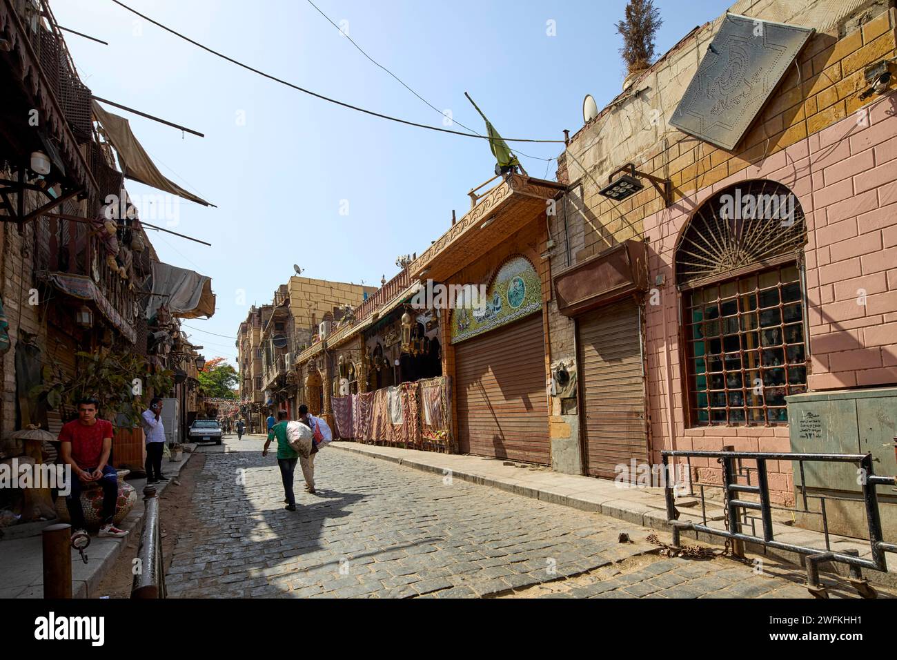 Al Moez Ldin Allah al Fatimi Street, Cairo, Egitto Foto Stock