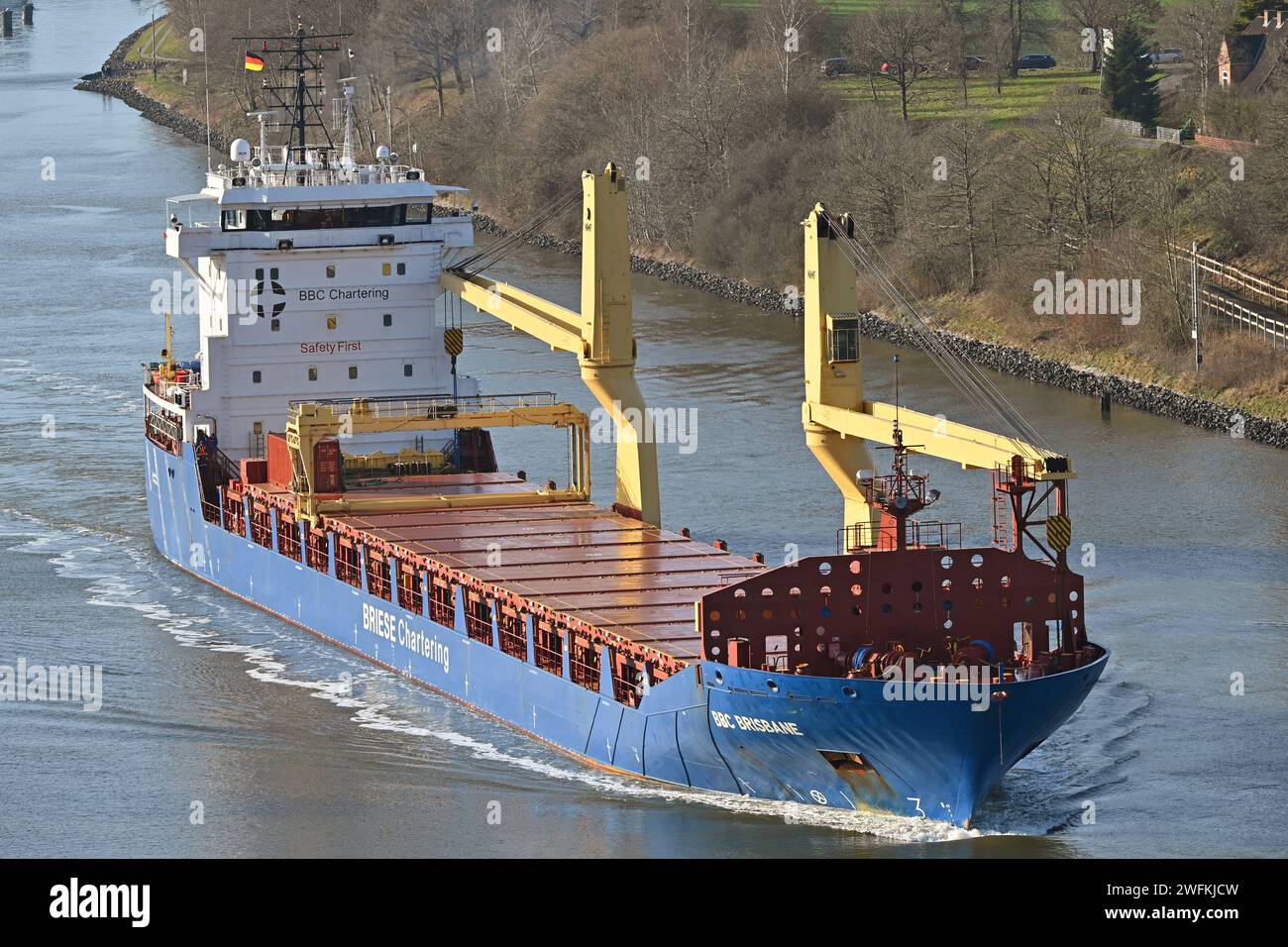 Nave cargo generale BBC BRISBANE al canale Kiel Foto Stock