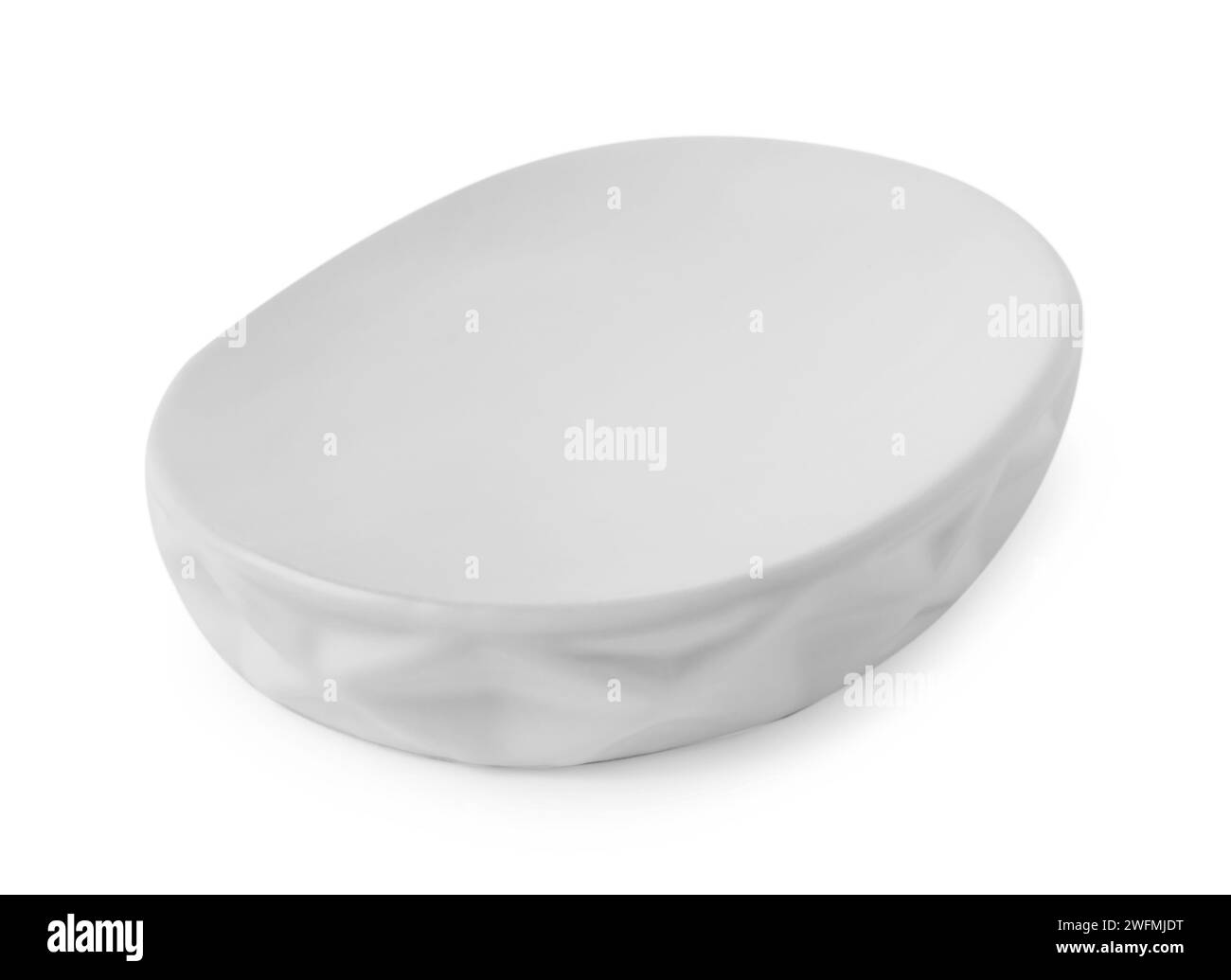 Accessorio bagno. Sapone in ceramica isolato su bianco Foto Stock