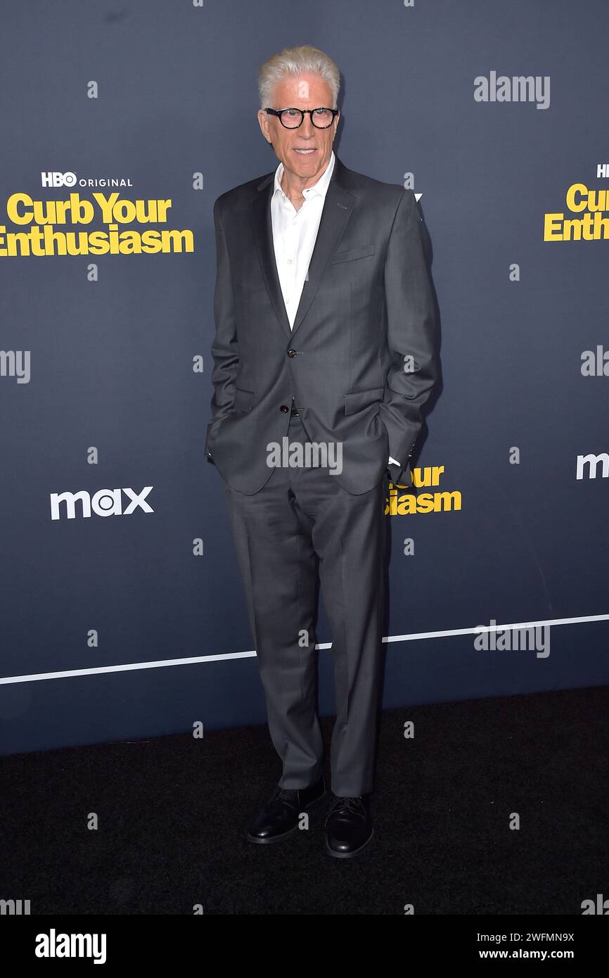 Ted Danson bei der Premiere der 12. Staffel der HBO serie "Curb Your Enthusiasm / Lass es, Larry!" im DGA Theater Complex. Los Angeles, 30.01.2024 Foto Stock