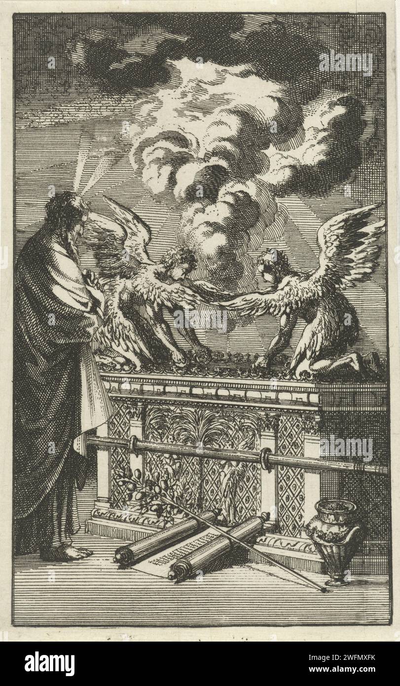 Ark des Covenant, Anonymous, After Jan Luyken, 1683 - 1762 carta stampata Etching Ark of the Covenant  Jewish Religion Foto Stock
