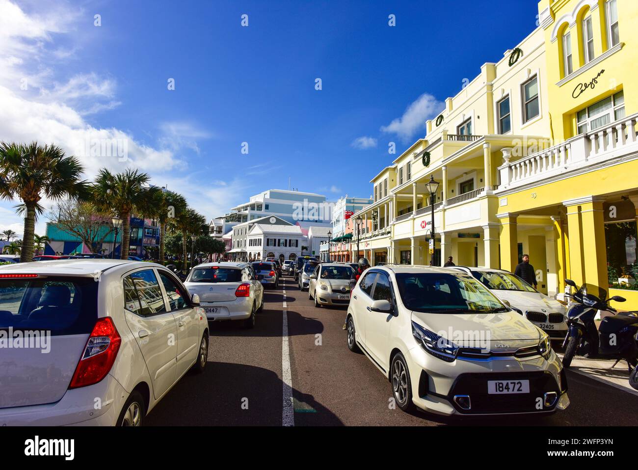 Foto di viaggio di Hamilton Bermuda, Front Street Foto Stock