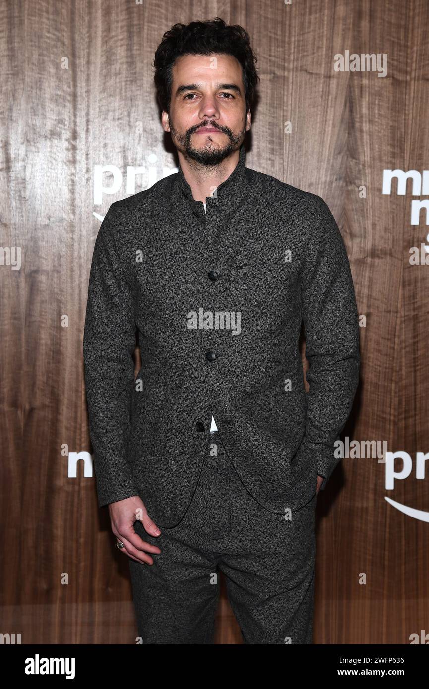 New York, USA. 31 gennaio 2024. Wagner Moura partecipa alla prima di "Mr. & Mrs. Smith" di Amazon al Weylin Theatre, nel quartiere di New York City a Brooklyn, NY, 31 gennaio 2024. (Foto di Anthony Behar/Sipa USA) credito: SIPA USA/Alamy Live News Foto Stock