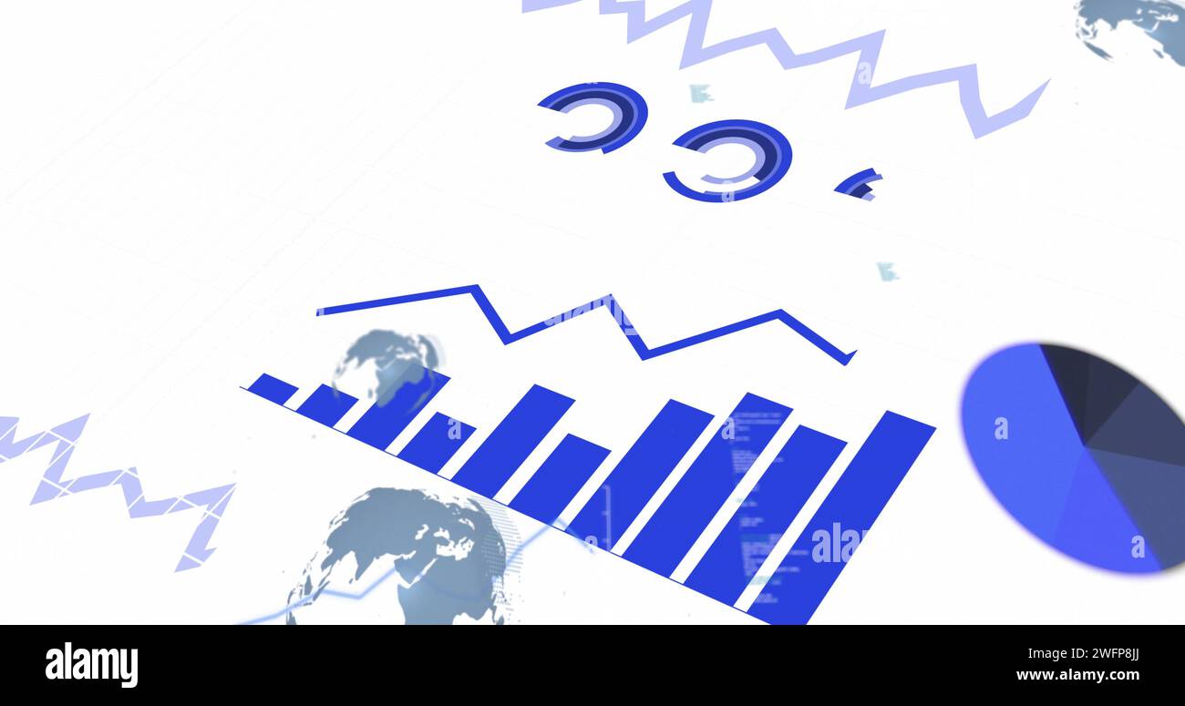 Immagine del trattamento dei dati finanziari Foto Stock