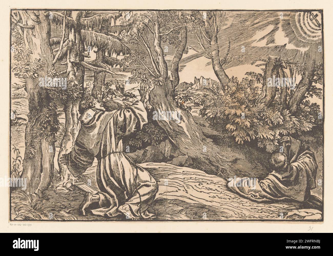 Le Cinque Ferite Di San Francesco Santo Francesco riceve le Stigmate, anonime, dopo Tiziano, dopo Nicolò