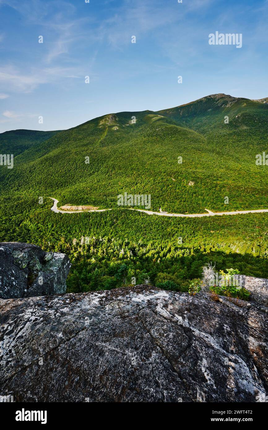 Vista da Mount Hight, White Mountains, New Hampshire, Stati Uniti Foto Stock
