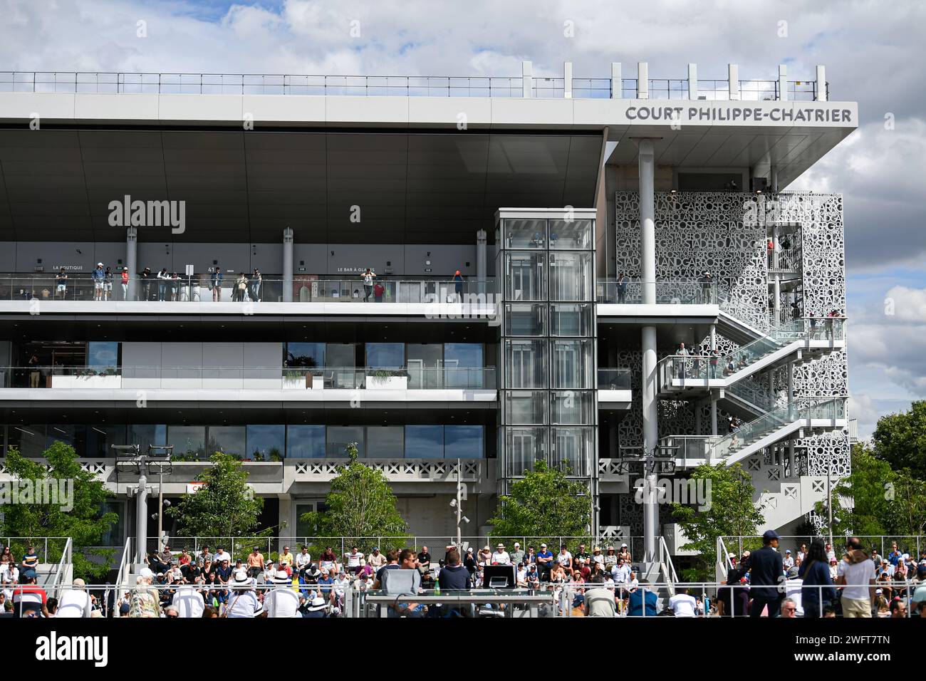 Campo centrale Roland-Garros, Court Philippe Chatrier, torneo di tennis Roland-Garros 2022 *** didascalia locale *** Foto Stock