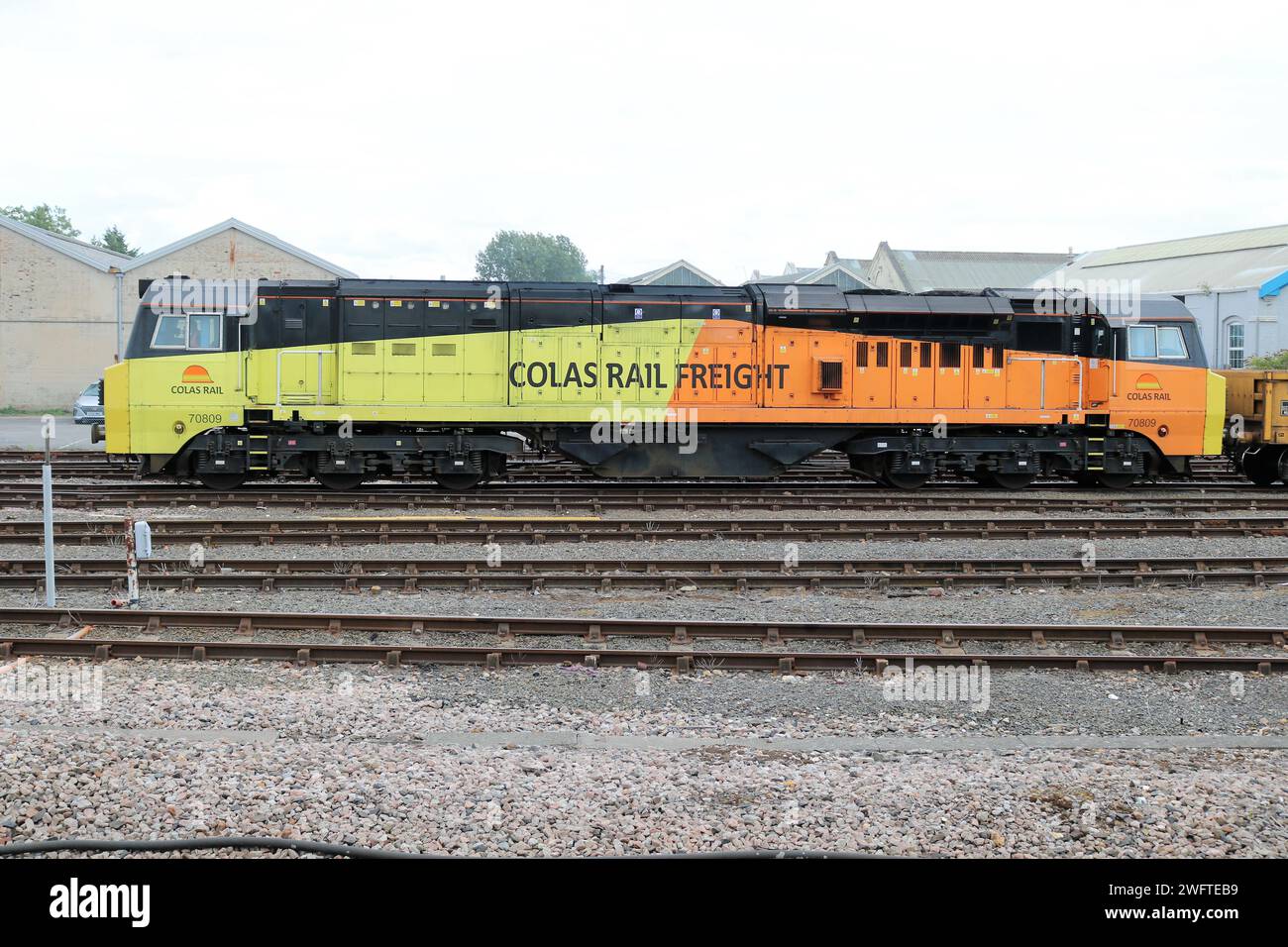 Colas Rail Class 70/8 No. 70809 a Eastleigh East Yard il 5 agosto 2019 Foto Stock