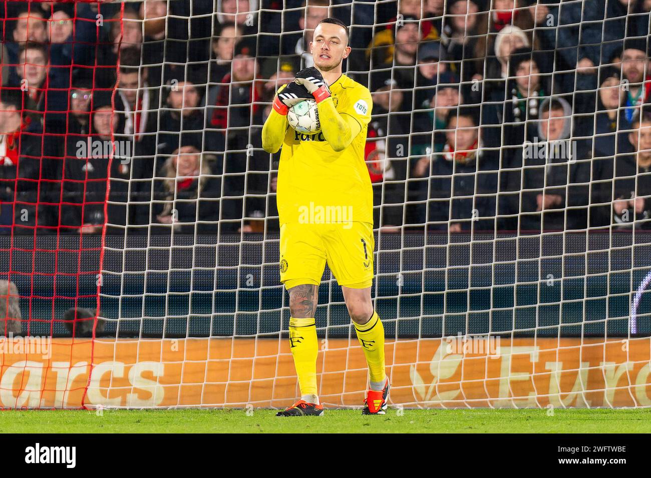 Rotterdam, Nederland. 24 gennaio 2024. ROTTERDAM, NEDERLAND - 24 GENNAIO: Durante la partita della TOTO KNVB Cup tra Feyenoord e PSV allo Stadion Feijenoord il 24 gennaio 2024 a Rotterdam, Nederland. (Foto di Joris Verwijst/Orange Pictures) credito: dpa/Alamy Live News Foto Stock