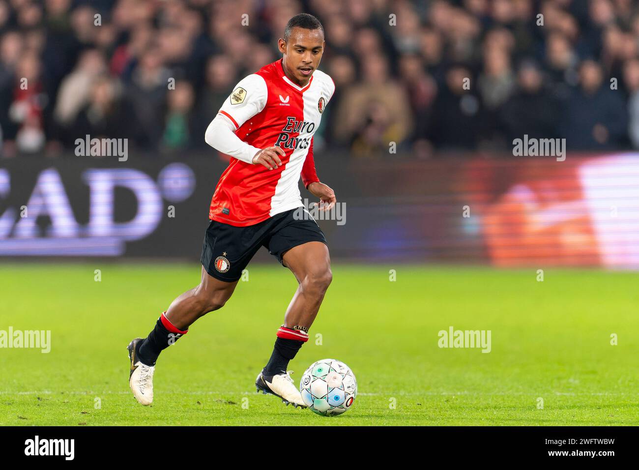 Rotterdam, Nederland. 24 gennaio 2024. ROTTERDAM, NEDERLAND - 24 GENNAIO: Durante la partita della TOTO KNVB Cup tra Feyenoord e PSV allo Stadion Feijenoord il 24 gennaio 2024 a Rotterdam, Nederland. (Foto di Joris Verwijst/Orange Pictures) credito: dpa/Alamy Live News Foto Stock