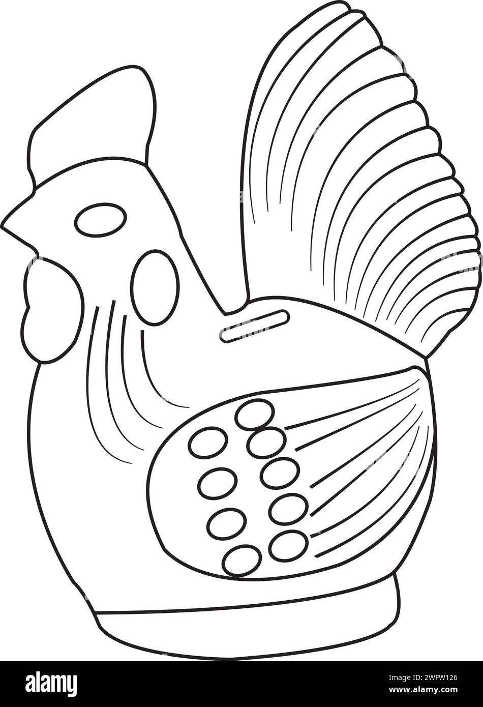 icona del salvadanaio di pollo illustrazione vettoriale design semplice Illustrazione Vettoriale