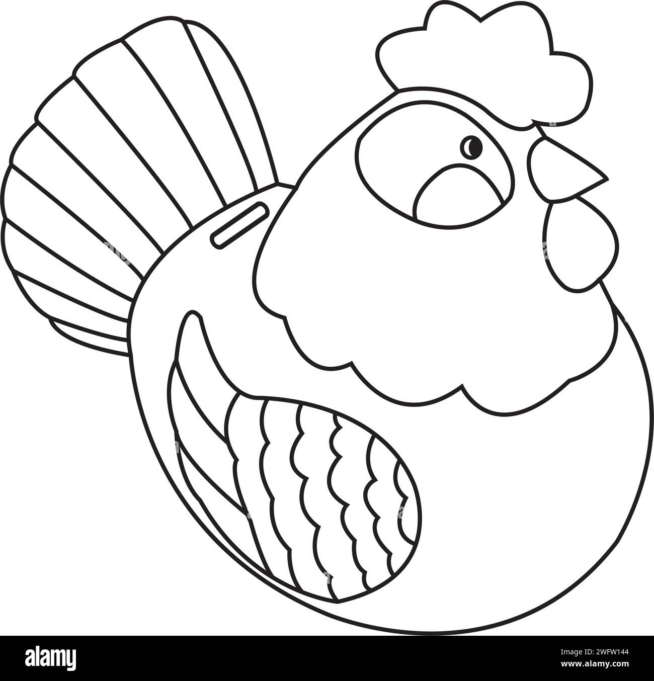 icona del salvadanaio di pollo illustrazione vettoriale design semplice Illustrazione Vettoriale