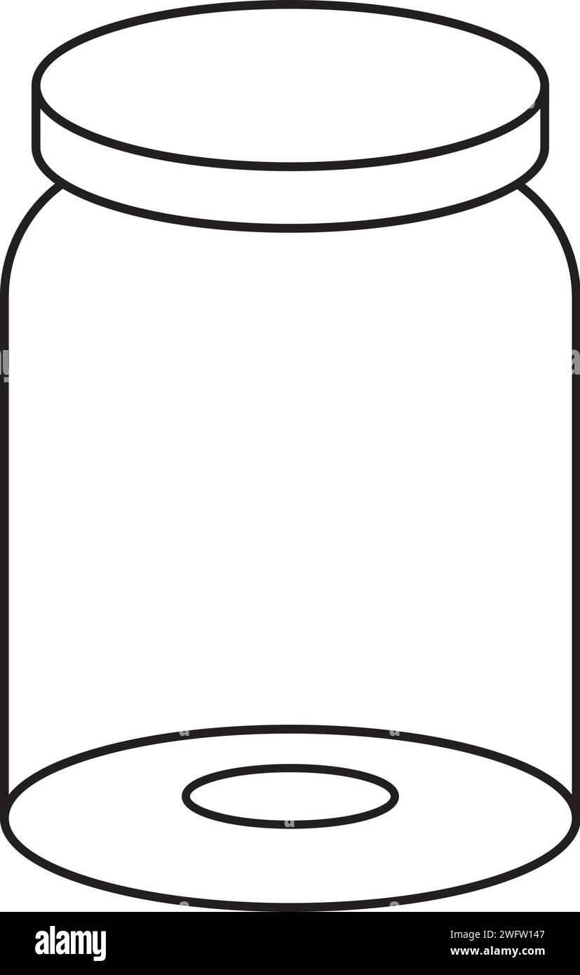 icona vaso in vetro disegno del logo con illustrazione vettoriale Illustrazione Vettoriale