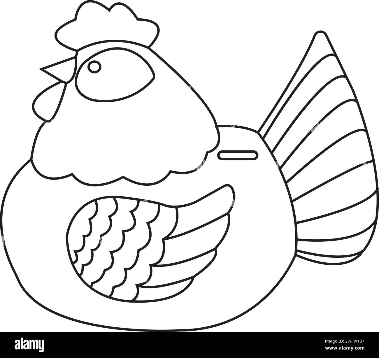 icona del salvadanaio di pollo illustrazione vettoriale design semplice Illustrazione Vettoriale