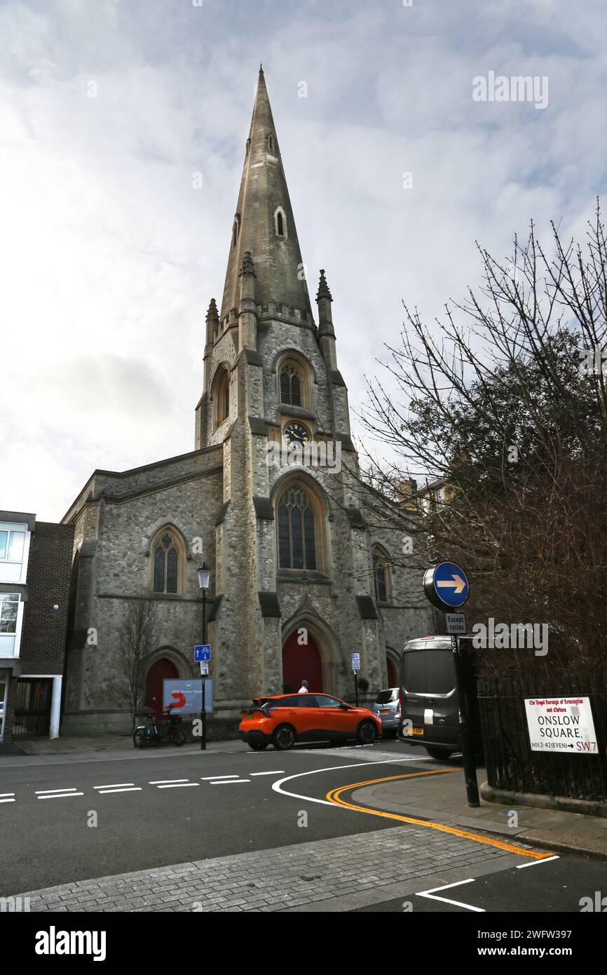 HTB Onslow Square Church (St Paul's Onslow Square Church) edificio storico di II grado costruito nel 1860 architetto James Edmeston South Kensington London Engl Foto Stock