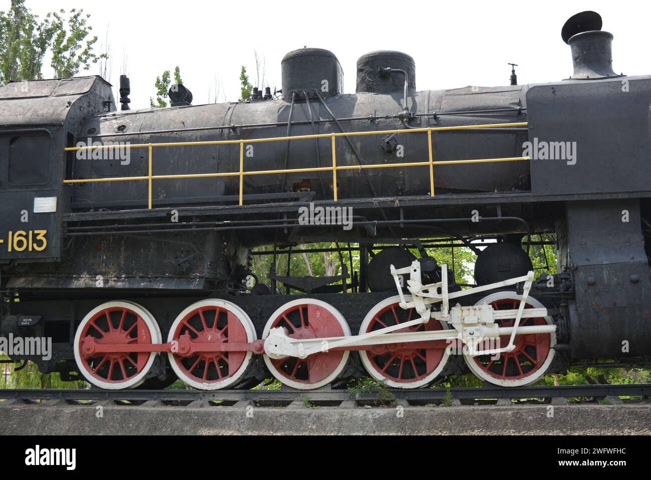 Locomotiva sovietica SO-17-1613, che raggiunse Berlino e Potsdam lungo i binari in prima linea. La locomotiva portò una delegazione sovietica guidata da Stalin. Foto Stock