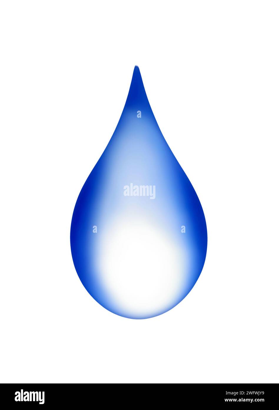 la forma perfetta di una goccia d'acqua Foto Stock