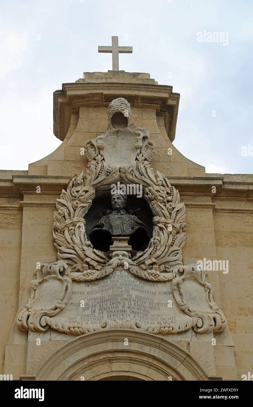 Chiesa di nostra Signora della Vittoria a la Valletta Foto Stock