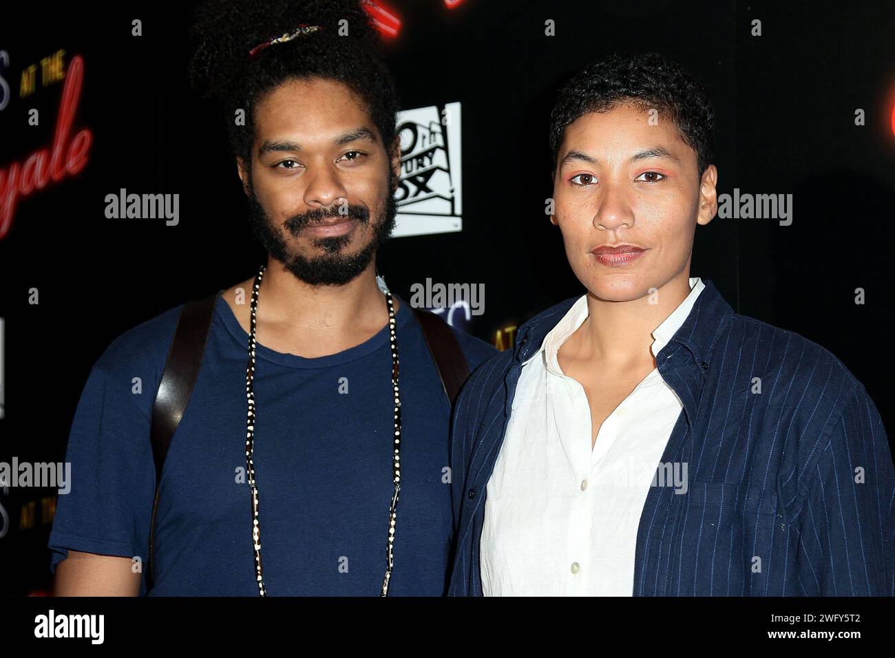 New York, NY, USA. 27 settembre 2018. Terence Nance, Naima Ramos-Chapman al The Bad Times all'El Royale di New York proiezione al Metrograph. Credito: Steve Mack/Alamy Foto Stock