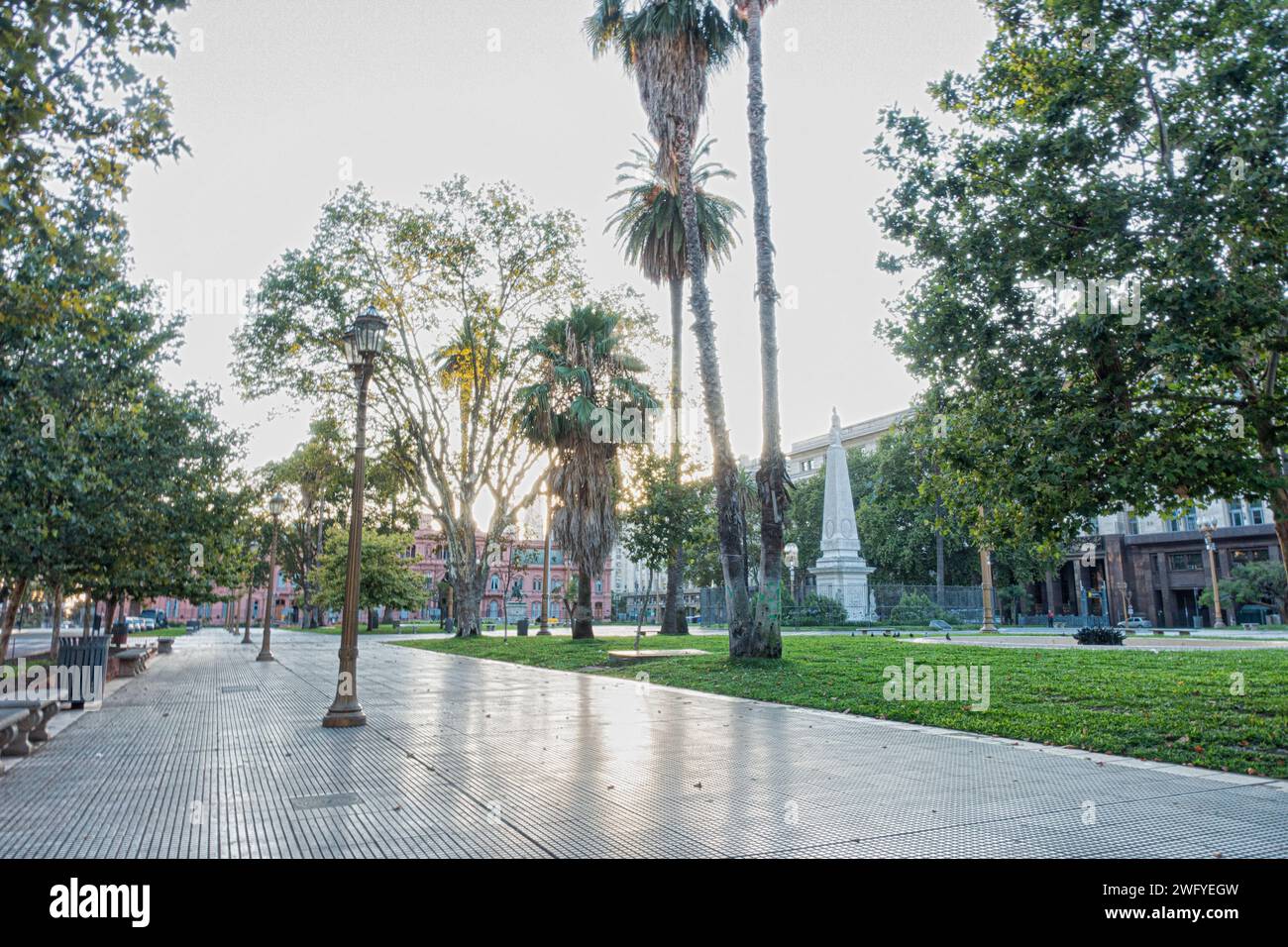 Pirámide de Mayo , Plaza de Mayo , Buenos Aires , Argentina Foto Stock