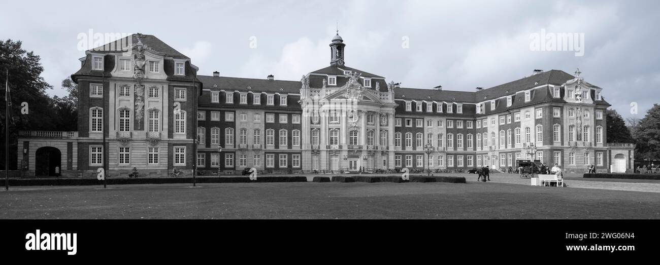 Castello barocco e Università di Münster Foto Stock