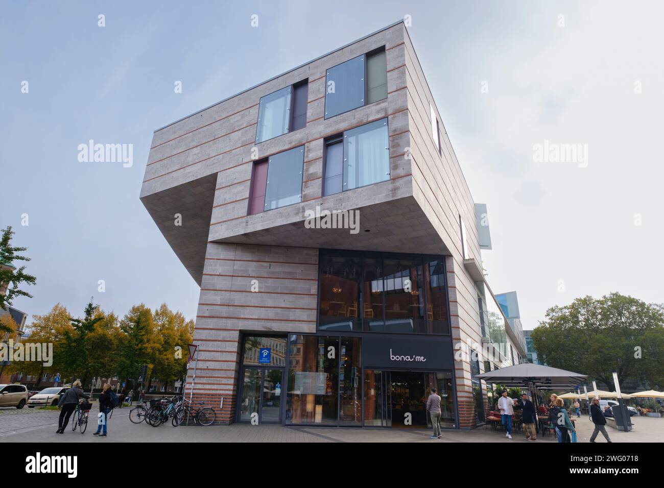 Sviluppo abitativo e edificio per uffici nella città di Münster Foto Stock