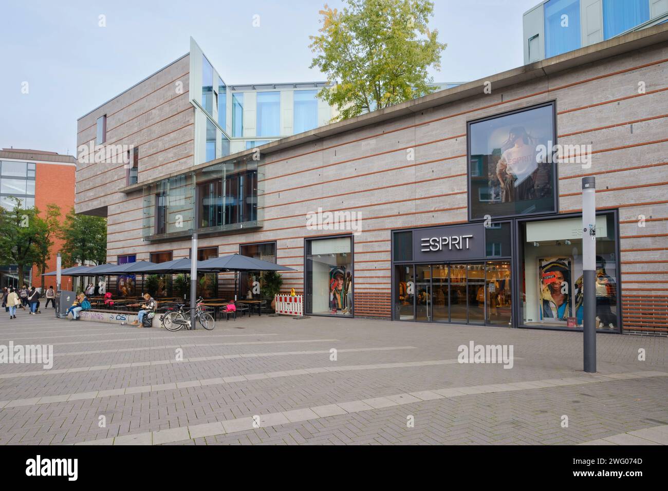 Sviluppo abitativo e edificio per uffici nella città di Münster Foto Stock