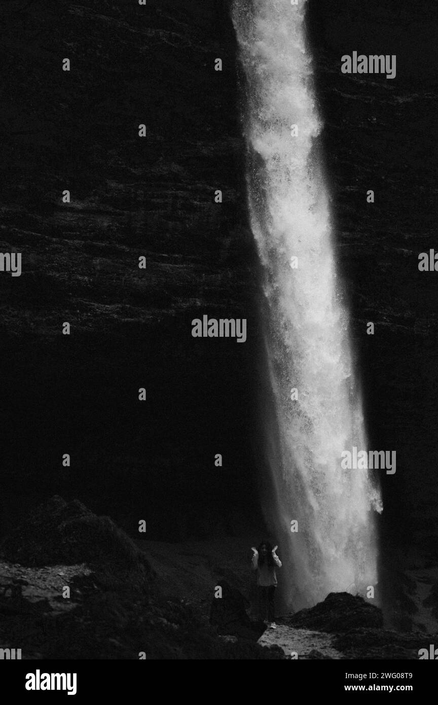 Cascata in Slovenia Foto Stock