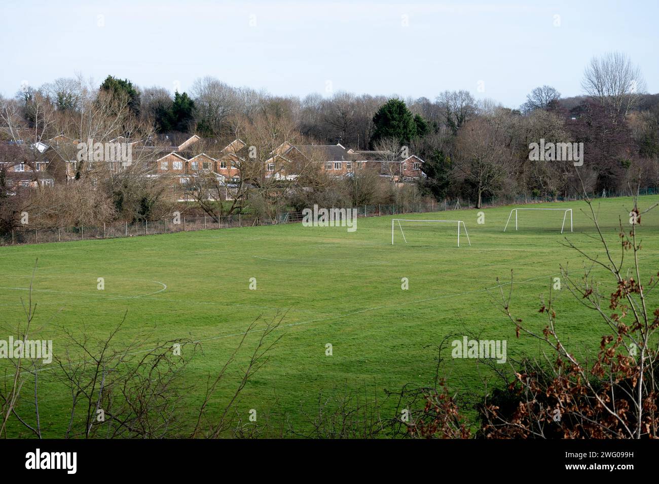 The Aqueduct Sports Ground, Shirley, West Midlands, Inghilterra, Regno Unito Foto Stock