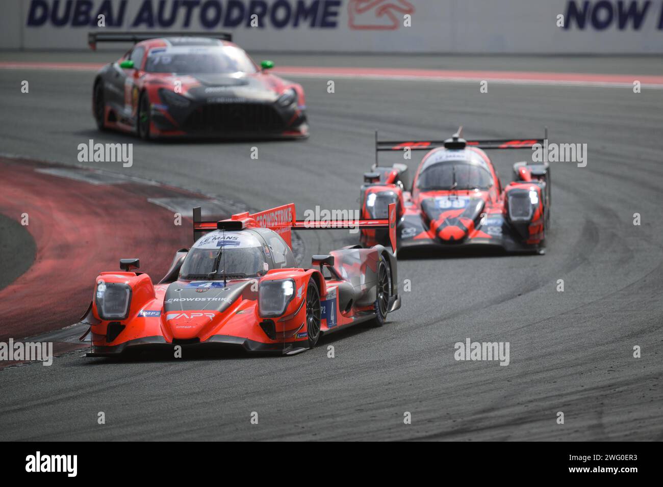 Dubai,UAE.2 febbraio 2024.Asian le Mans 4H of Dubai Private test Season 1.AHMAD ALSHEHAB/Alamy Live News Foto Stock