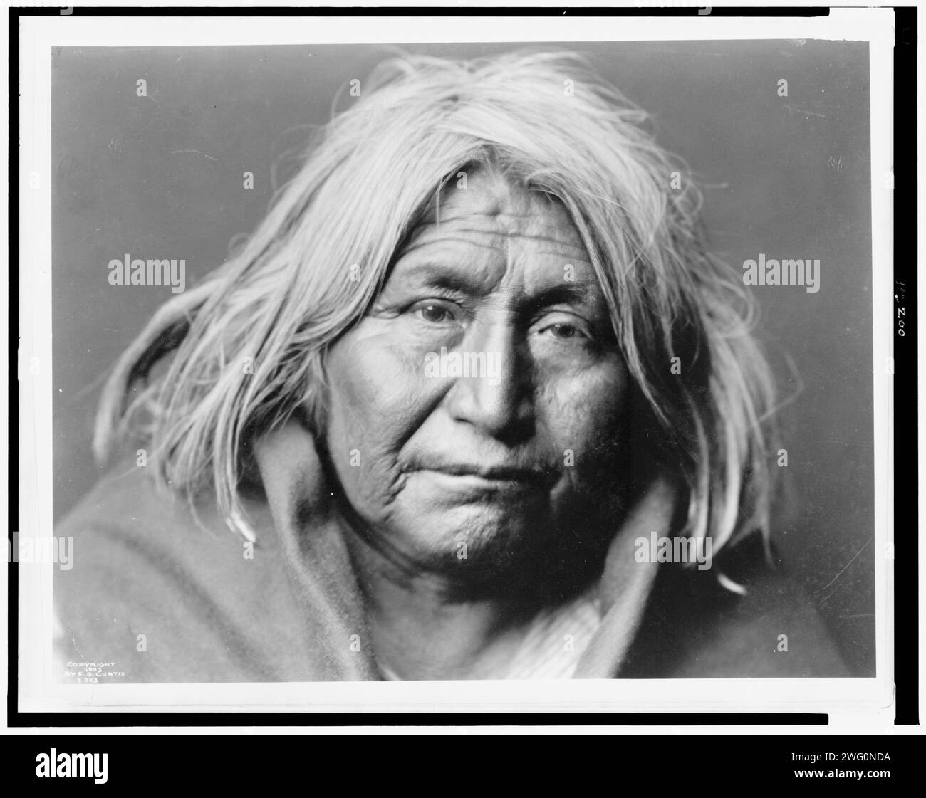 Apache De Gazza, c1903. Ritratto testa e spalle di un uomo anziano. Foto Stock