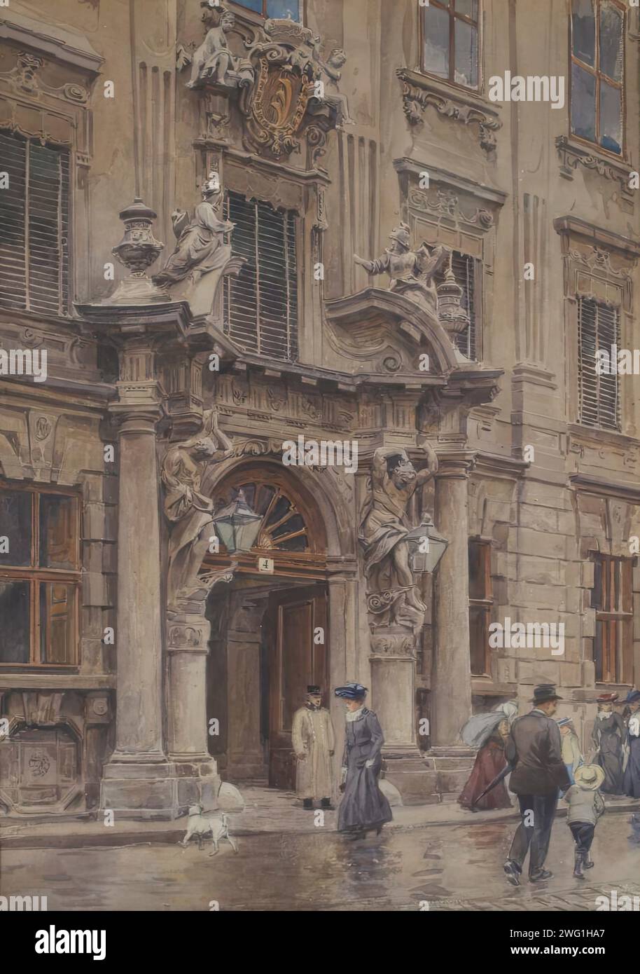 Il portale del Palazzo Kinsky, intorno al 1901/1902. Foto Stock
