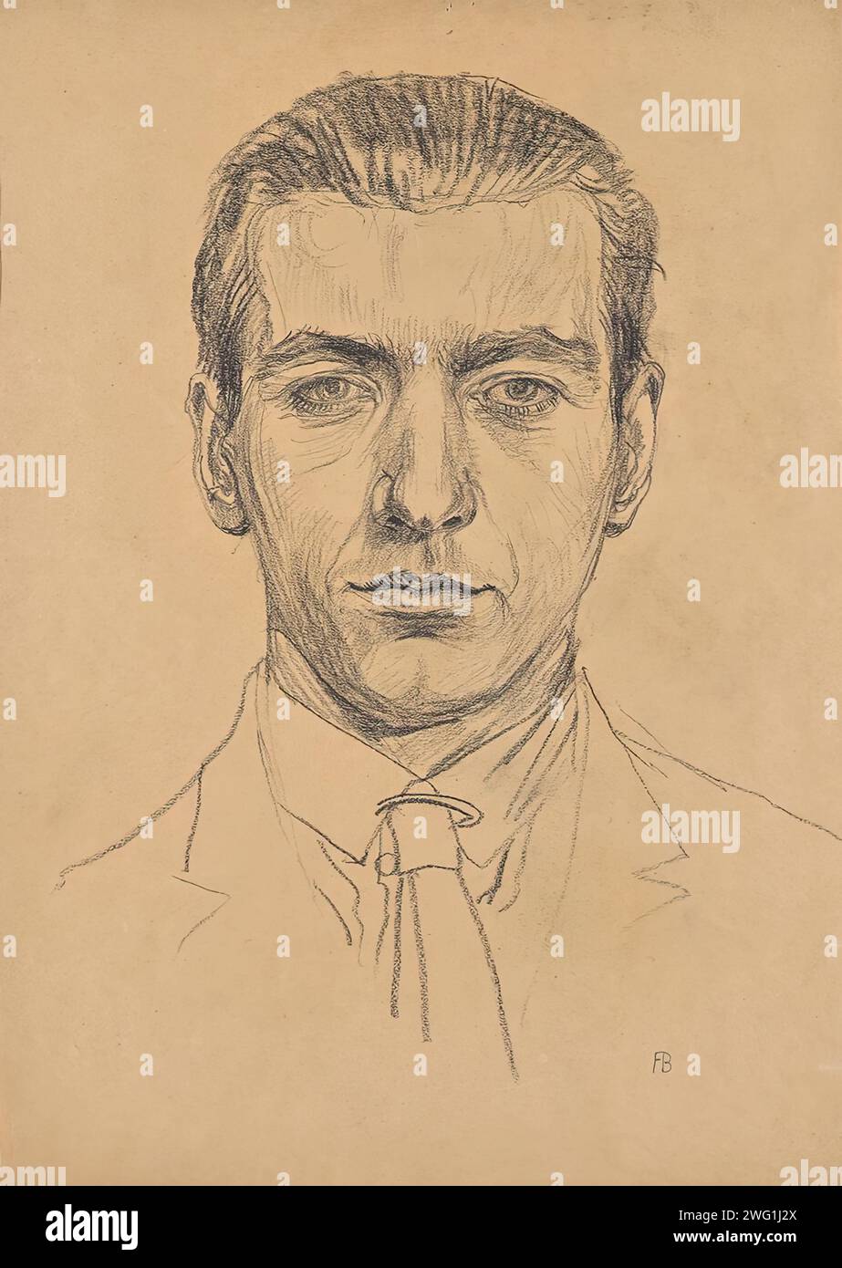 Ritratto di Franz Barwig il Vecchio il giovane, intorno al 1921. Foto Stock