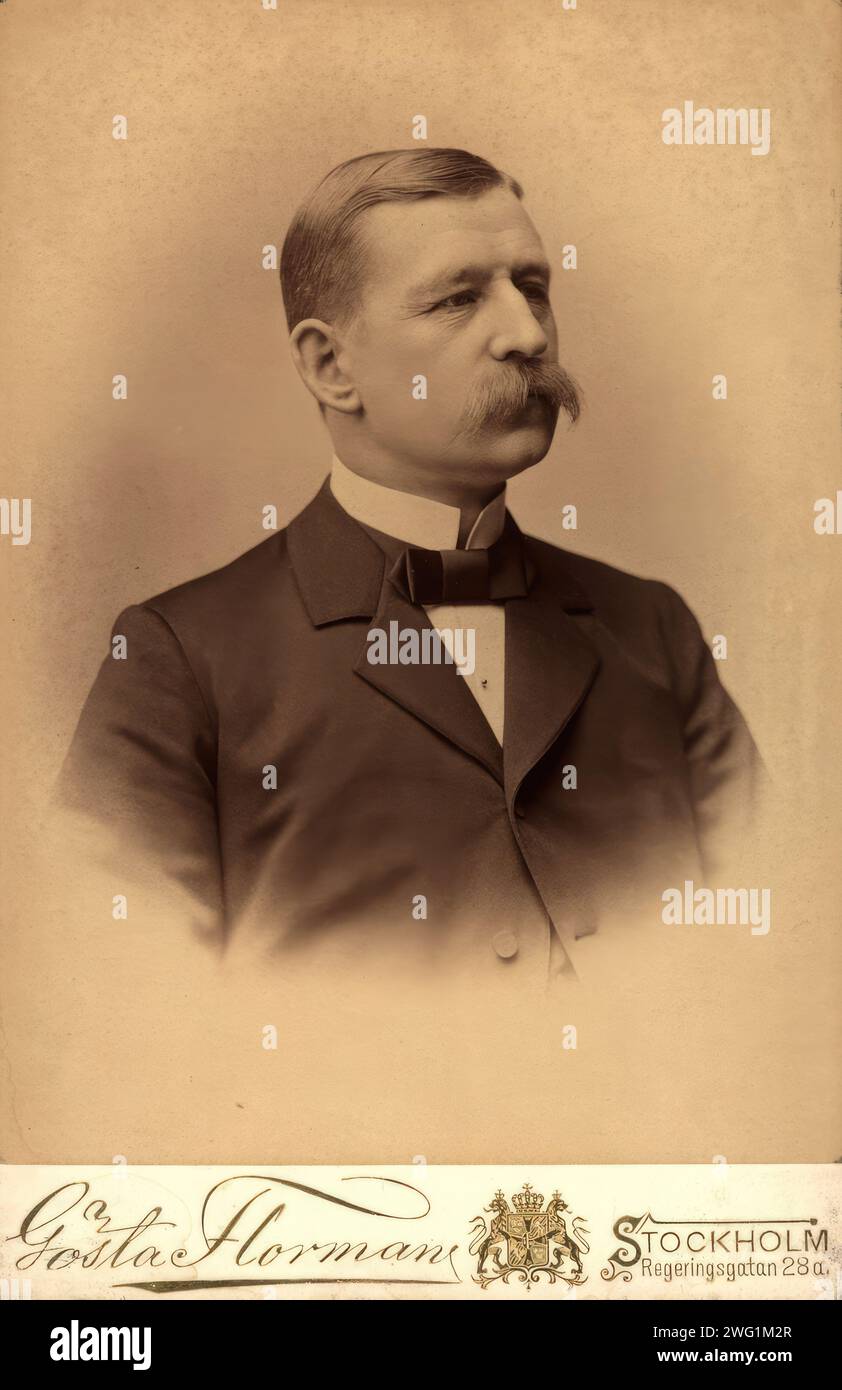 Ritratto maschile: Andr&#xe9;e, Salomon (1854-1897), ingegnere, fisico, ricercatore polare, 1896. Foto Stock