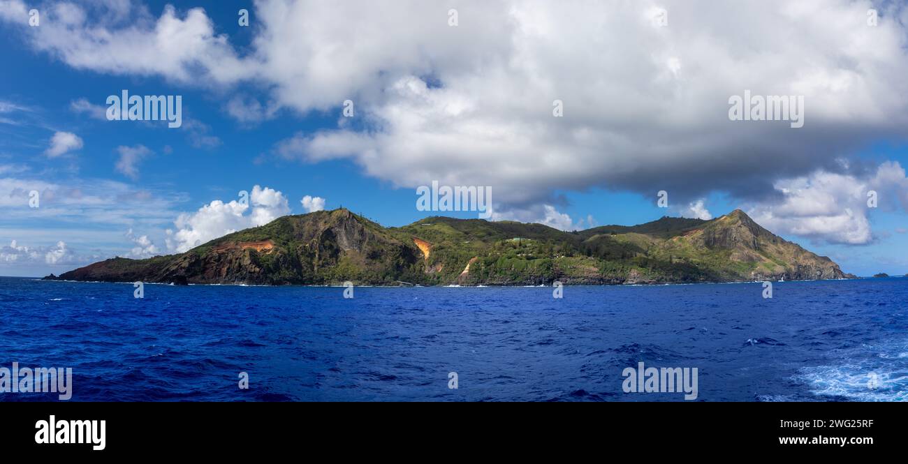 Il territorio britannico d'oltremare dell'isola di Pitcairn nell'Oceano Pacifico meridionale Foto Stock