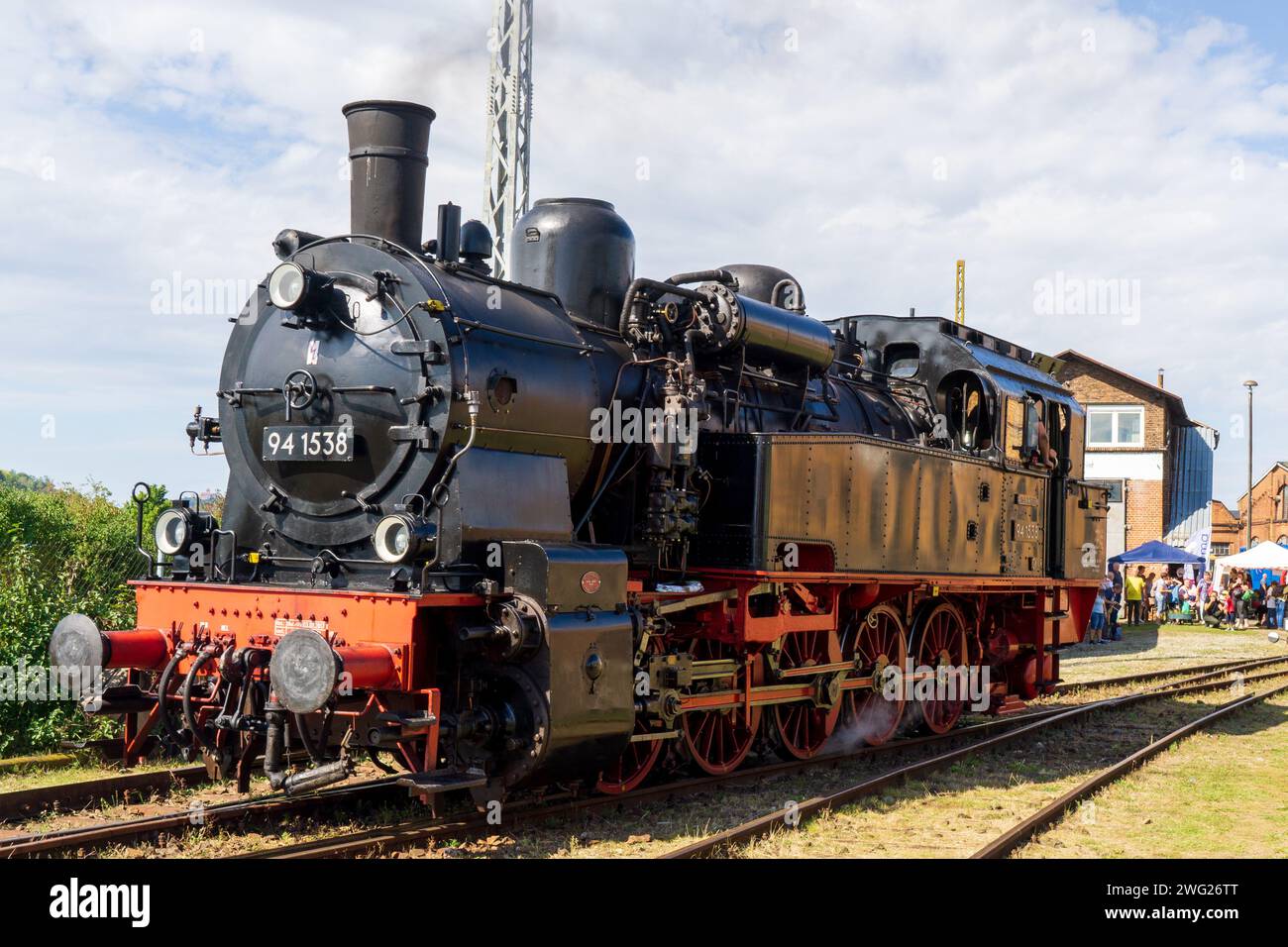 Treno storico tedesco a vapore per il carbone Foto Stock