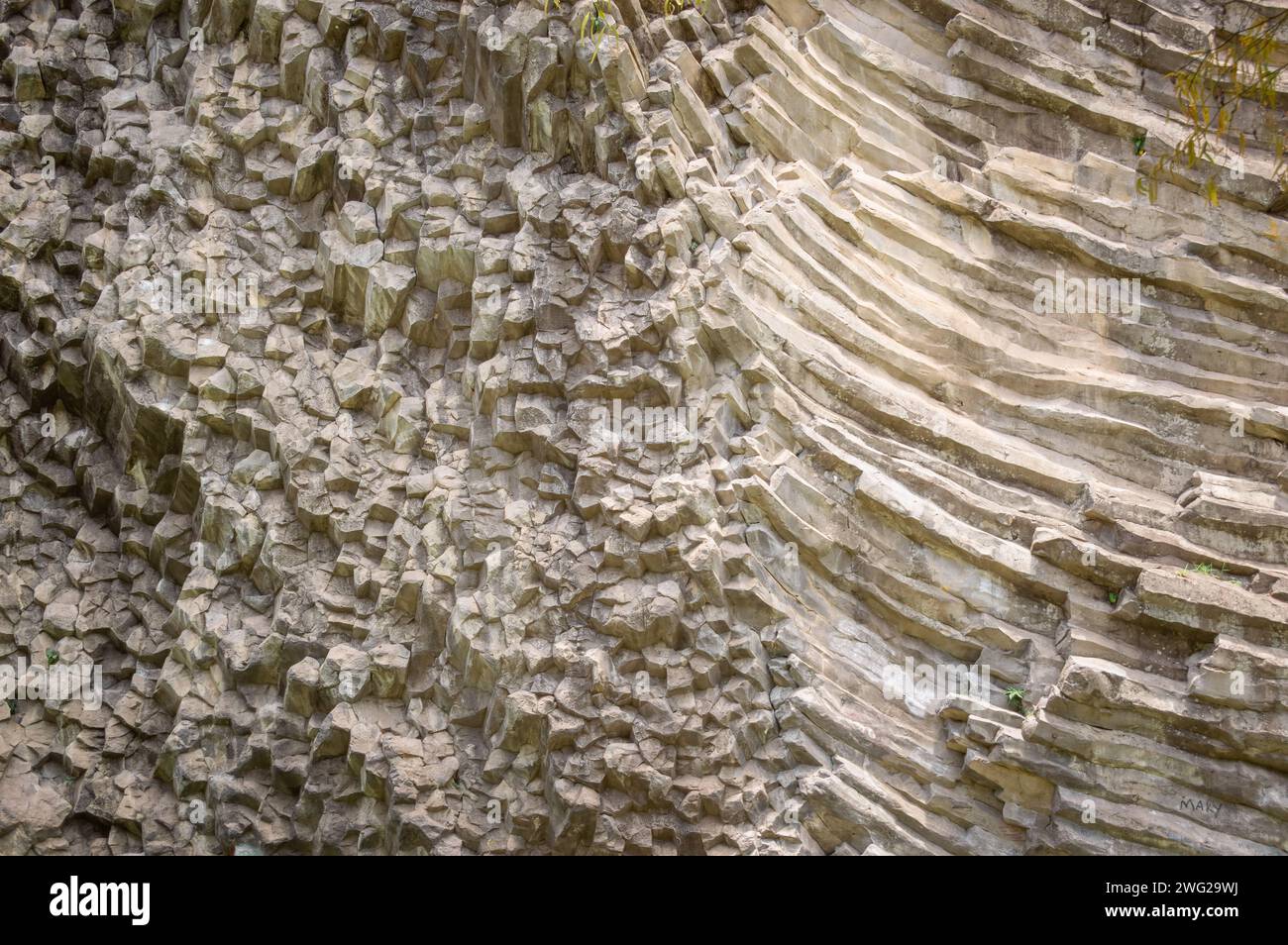 Formazione geologica della roccia basaltica, Boquete, Chiriqui, Panama Foto Stock